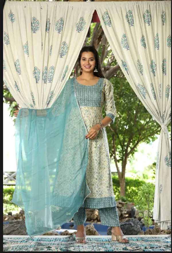 Multicolor_Anarkali_Rayon_Printed_Embroidered_Kurta_With_Pant_Dupatta