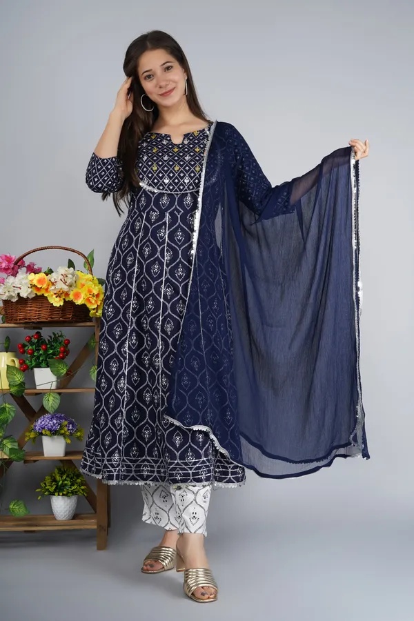 Blue_Anarkali_Rayon_Printed_Embroidered_Kurta_With_Pant_And_Dupatta_For_Women