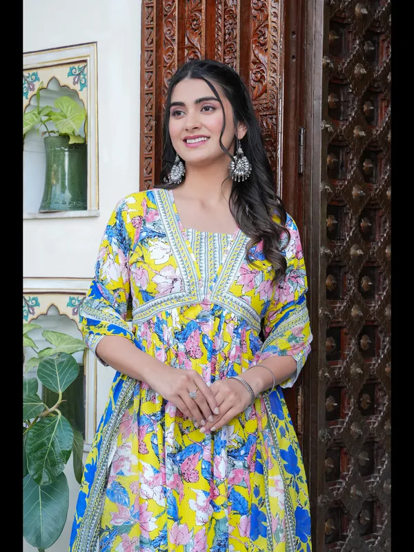 Blue_Printed_Alia_Cut_Pure_Cotton_Kurta_With_Pant_And_Dupatta