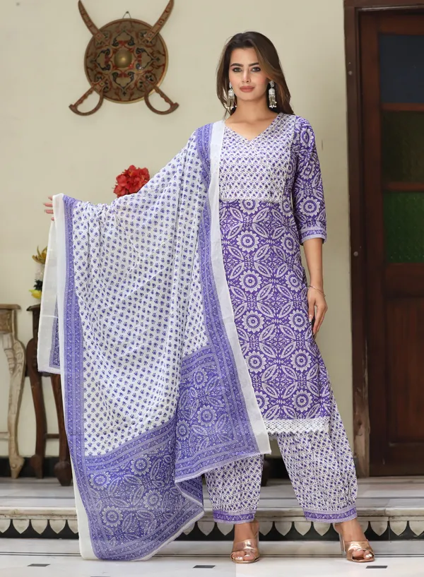 Blue_Straight_Cotton_Printed_Embroidered_Kurta_With_Afgani_And_Dupatta_Women_And_Girls