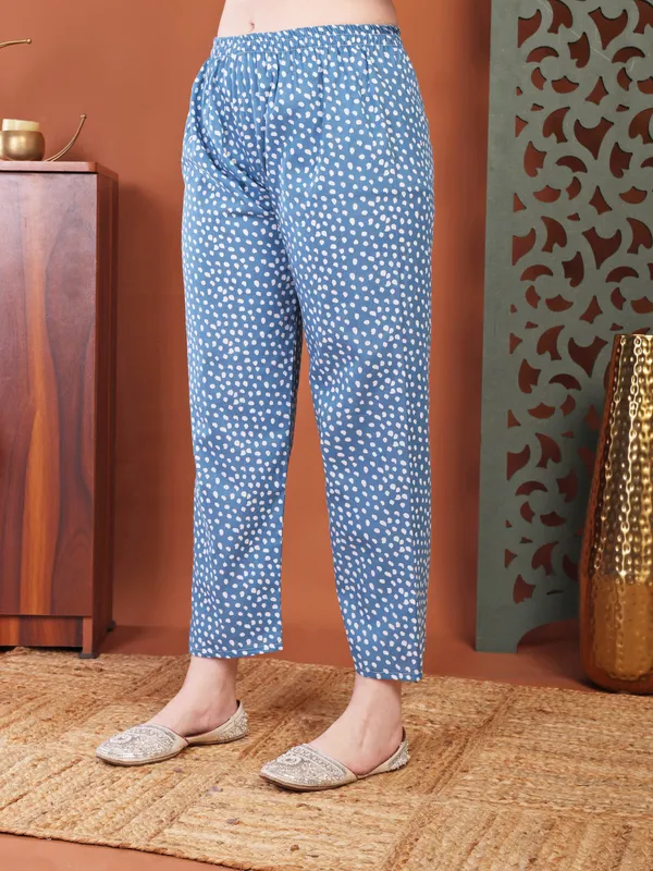 Blue_Anarkali_Cotton_Printed_Self_Design_Kurta_With_Pant_And_Dupatta_Women_And_Girls