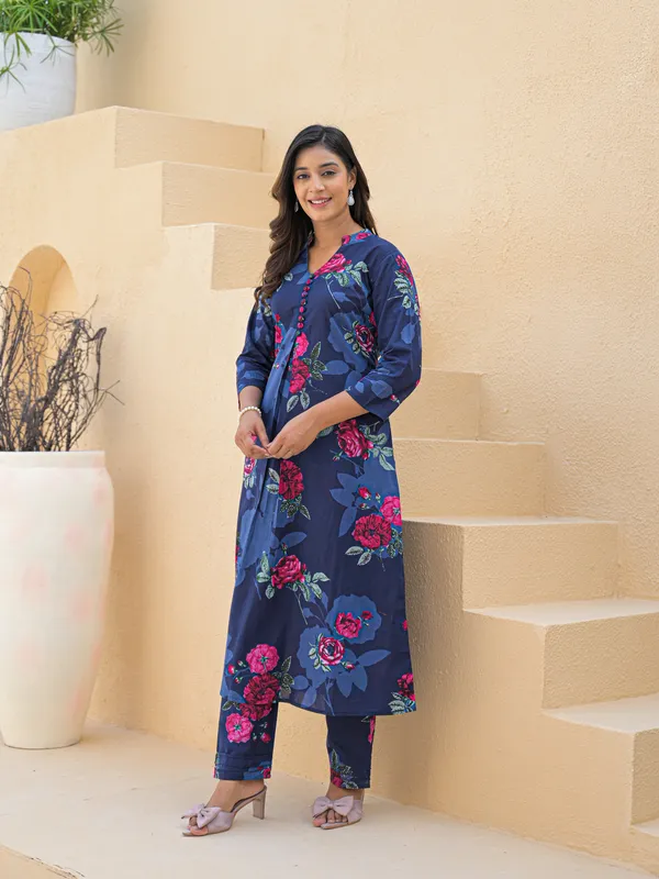 Blue_Aline_Cotton_Printed_Kurta_With_Pant_And_Dupatta_Women_And_Girls