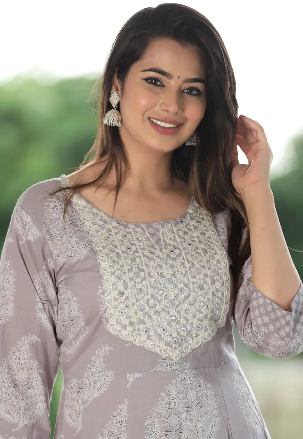 Grey_Anarkali_Cotton_Printed_Embroidered_Kurta_With_Pant_And_Dupatta_For_Women