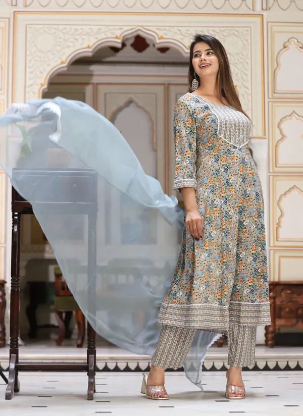 Grey_Anarkali_Rayon_Printd_Embroiderd_Kurta_With_Pant_And_Dupatta_Women_And_Girls