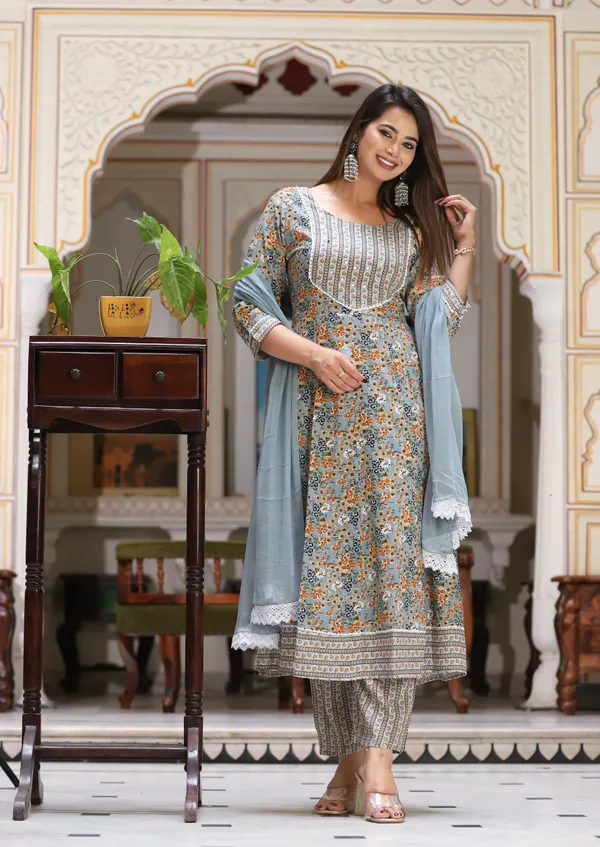 Grey_Anarkali_Rayon_Printd_Embroiderd_Kurta_With_Pant_And_Dupatta_Women_And_Girls