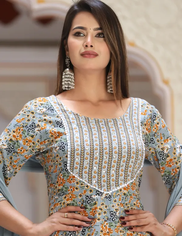 Grey_Anarkali_Rayon_Printd_Embroiderd_Kurta_With_Pant_And_Dupatta_Women_And_Girls