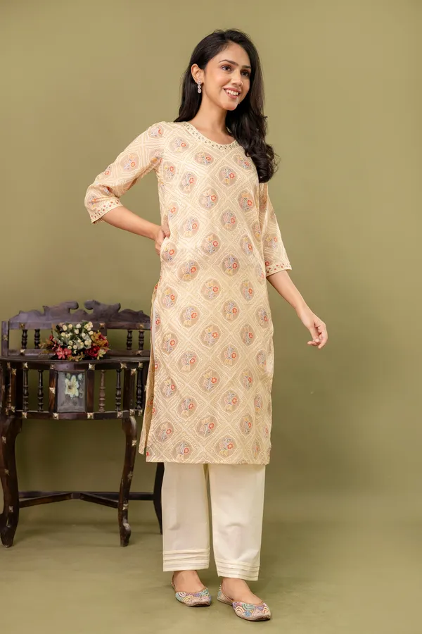 Peach_Straight_Cotton_Printed_Kurta_With_Pant_And_Dupatta_Women_And_Girls
