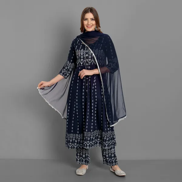 Blue_Anarkali_Rayon_Printed_Embroidered_Kurta_With_Pant_And_Dupatta_For_Women