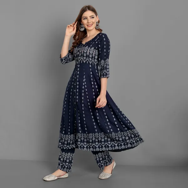 Blue_Anarkali_Rayon_Printed_Embroidered_Kurta_With_Pant_And_Dupatta_For_Women