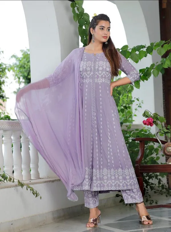 Lavender_Anarkali_Rayon_Printed_Embroidered_Kurta_With_Pant_And_Dupatta_For_Women