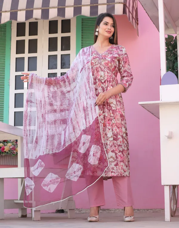 Peach_Alia_Cut_Rayon_Printd_Embroiderd_Kurta_With_Pant_And_Dupatta_Women_And_Girls