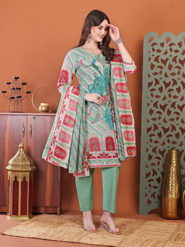 Pista_Green_Straight_Cotton_Printed_Embellished_Kurta_With_Pant_And_Dupatta_Women_And_Girls