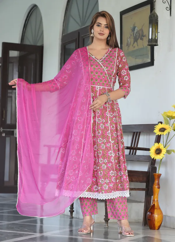 Pink_Anarkali_Cotton_Printed_Embroidered_Kurta_With_Pant_And_Dupatta_For_Women