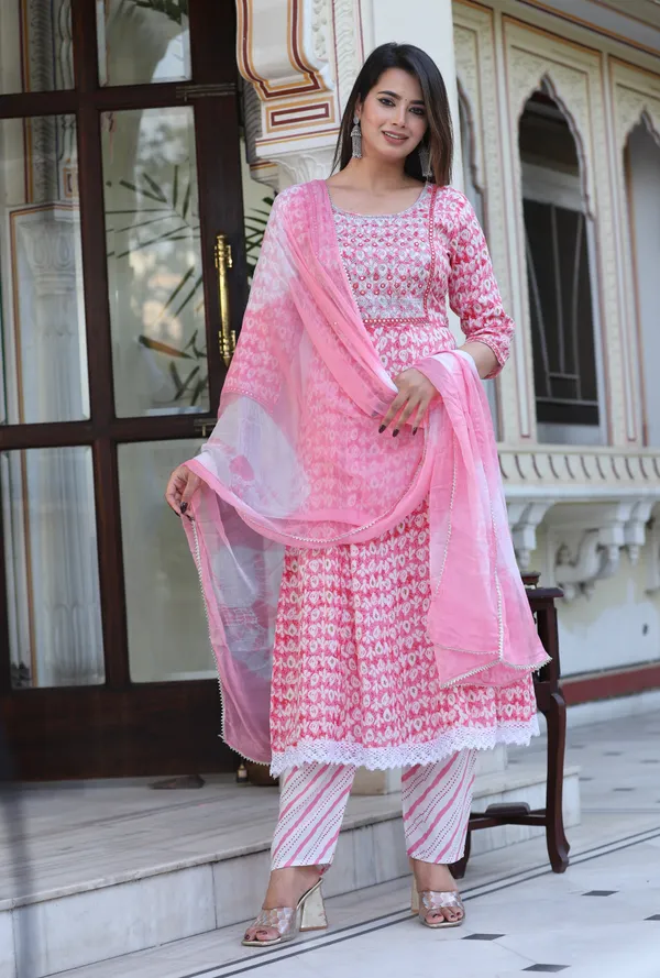Pink_Anarkali_Rayon_Printd_Embroiderd_Kurta_With_Pant_And_Dupatta_Women_And_Girls