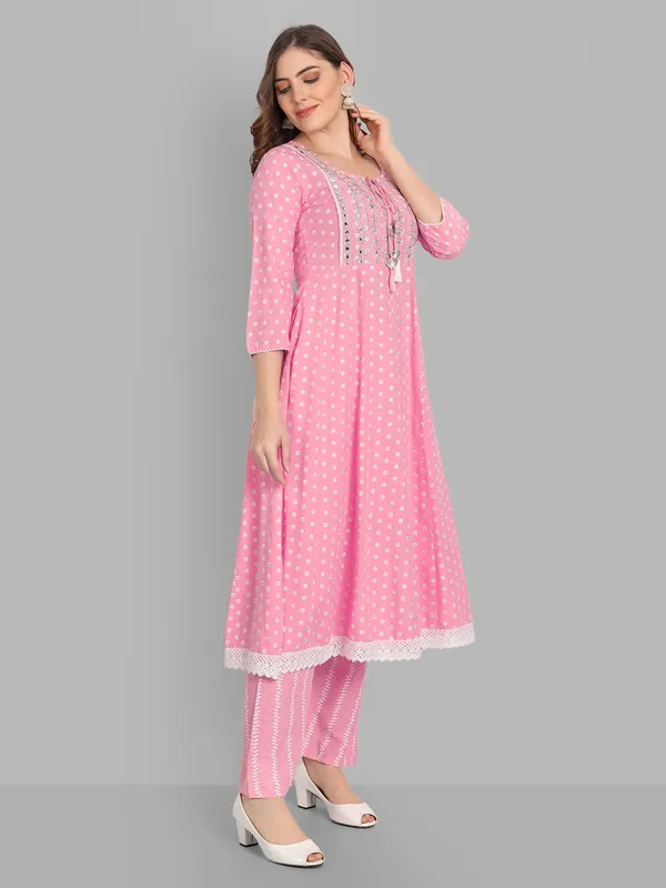 Pink_Anarkali_Rayon_Kurta_With_Pant_And_Dupatta_For_Women