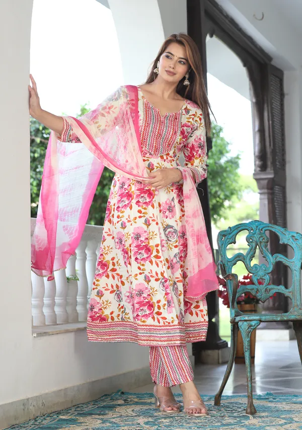 Multicolor_Anarkali_Rayon_Kurta_With_Pant_And_Dupatta_For_Women