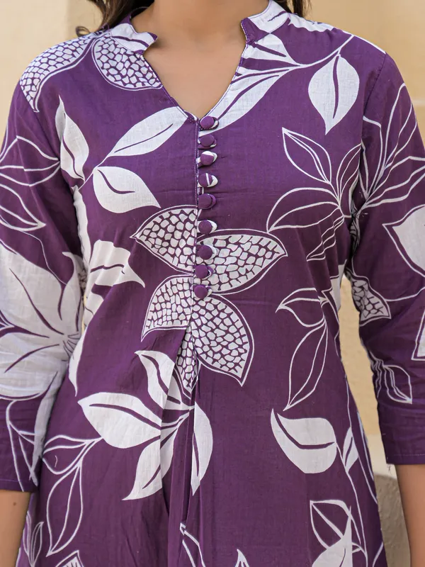 Purple_Aline_Cotton_Printed_Kurta_With_Pant_And_Dupatta_Women_And_Girls