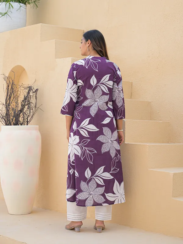 Purple_Aline_Cotton_Printed_Kurta_With_Pant_And_Dupatta_Women_And_Girls