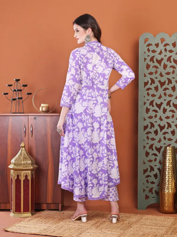 Purple_Anarkali_Cotton_Printed_Self_Design_Kurta_With_Pant_And_Dupatta_Women_And_Girls