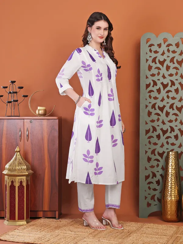 White_Printed_Co-Ords_Set_For_Women_And_Girls