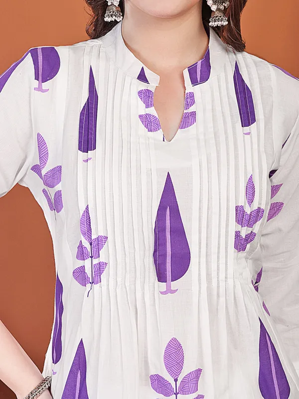 White_Printed_Co-Ords_Set_For_Women_And_Girls