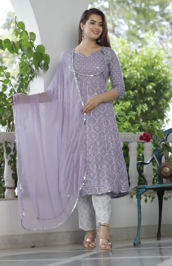 Lavender_Anarkali_Rayon_Printed_Embroidered_Kurta_With_Pant_And_Dupatta_For_Women