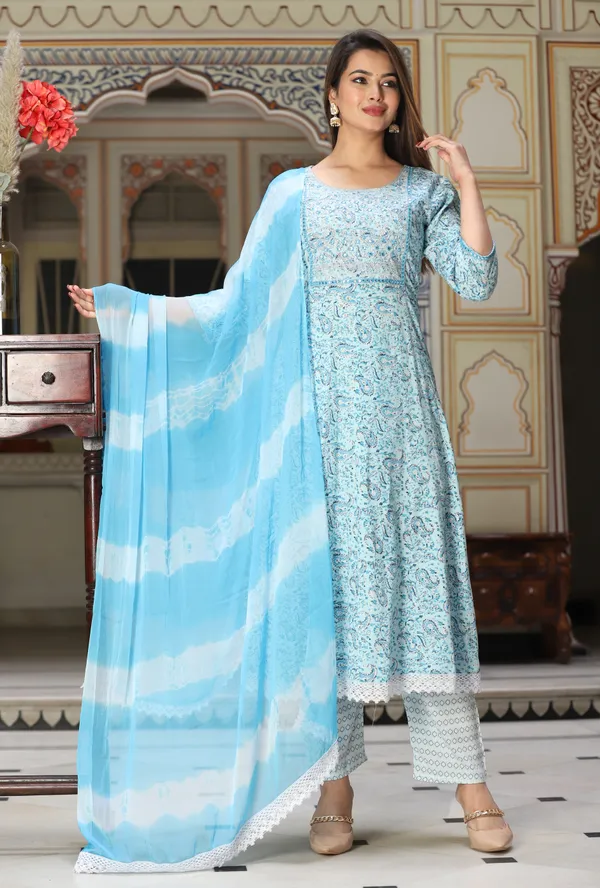 Aqua_Anarkali_Rayon_Printed_Embroidered_Kurta_With_Pant_And_Dupatta_For_Women