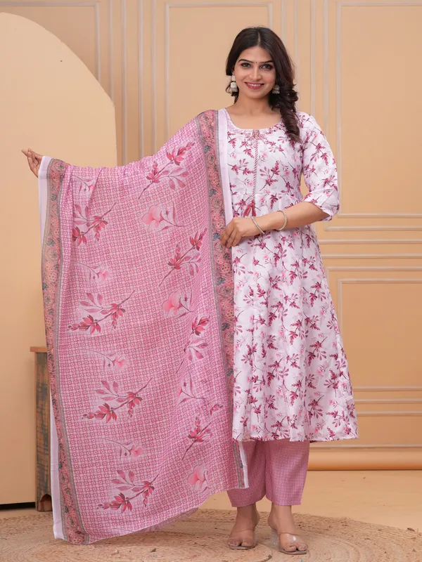 Pink_Anarkali_Rayon_Printd_Embroiderd_Kurta_With_Pant_And_Dupatta_Women_And_Girls