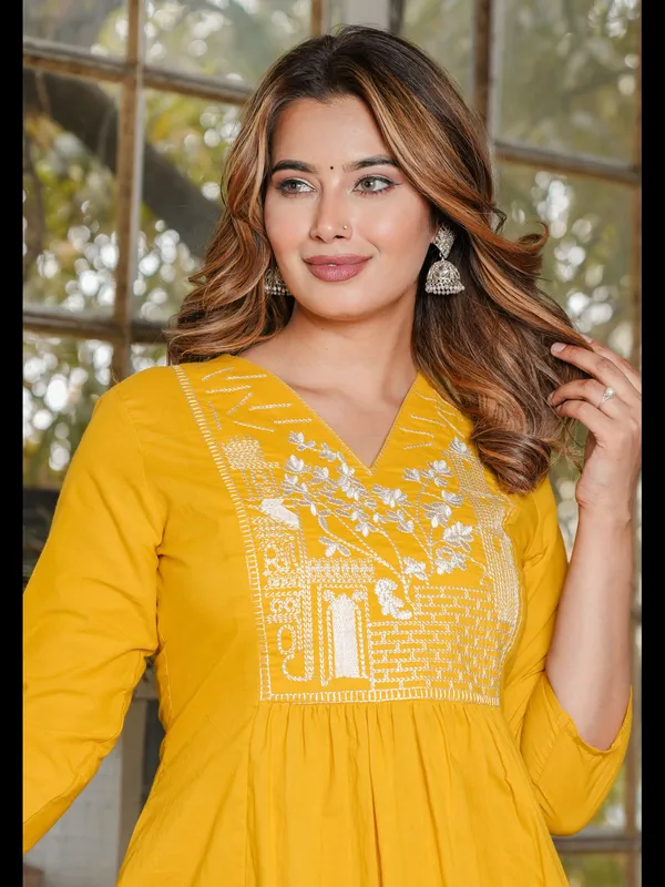 Mustard_Solid_Embellished_Co-Ord_Set_For_Women