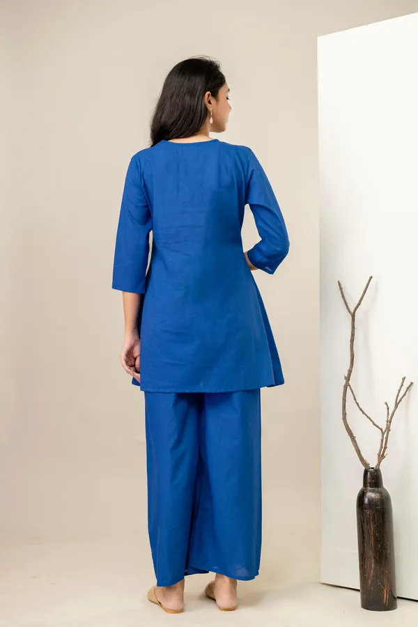 Royal_Blue_Solid_Embellished_Co-Ord_Set_For_Women