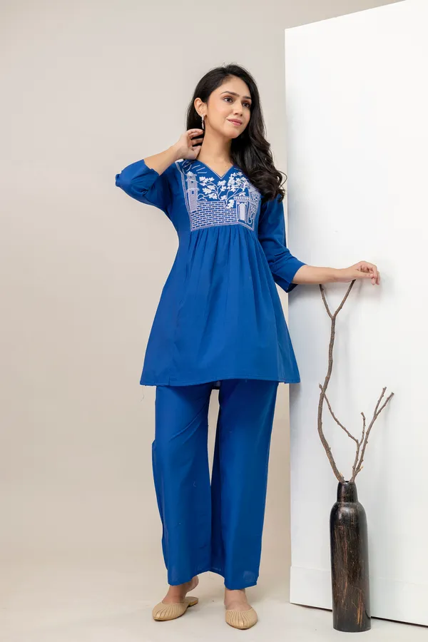 Royal_Blue_Solid_Embellished_Co-Ord_Set_For_Women