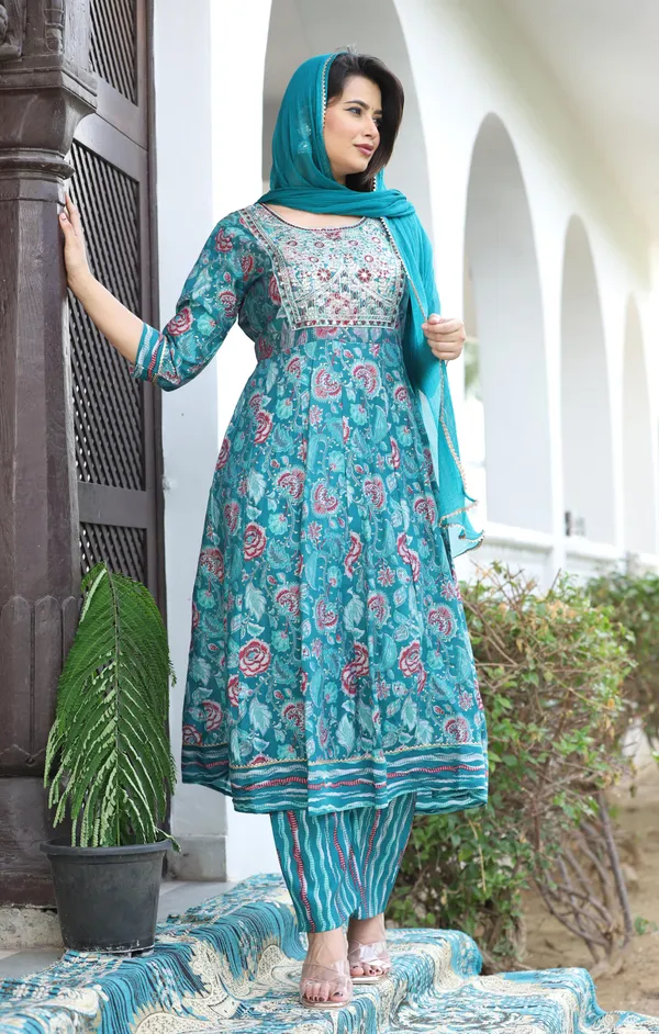 Multicolor_Anarkali_Rayon_Printed_Embroidered_Kurta_With_Pant_And_Dupatta_For_Women