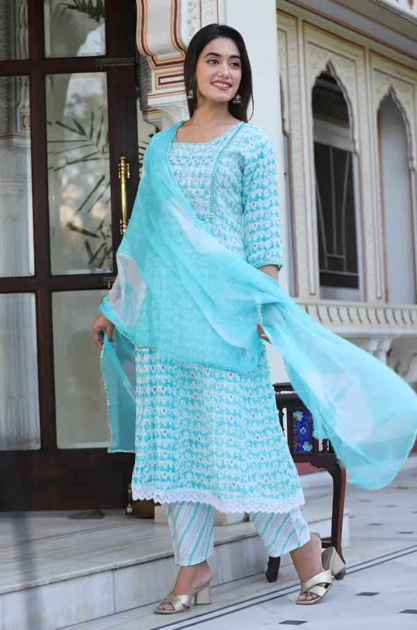Aqua_Anarkali_Rayon_Printd_Embroiderd_Kurta_With_Pant_And_Dupatta_Women_And_Girls