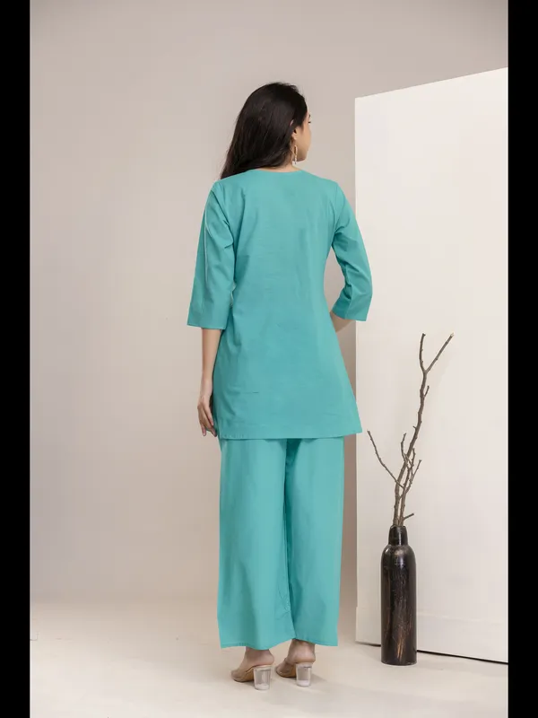 Sky_Blue_Solid_Embellished_Co-Ord_Set_For_Women