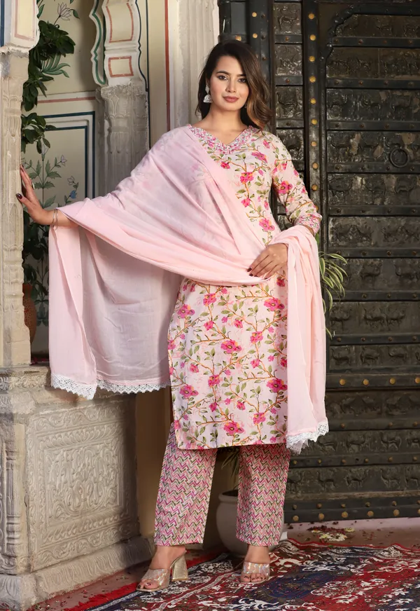 Pink_Straight_Cotton_Printed_Embroidered_Kurta_With_Pant_And_Dupatta