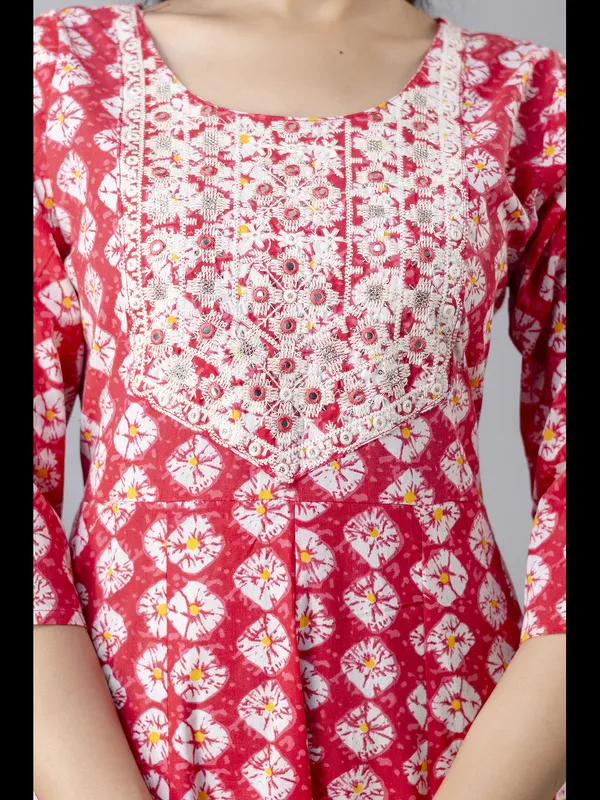 Pink_Printed_Cotton_Anarkali_Kurta_With_Pant_And_Dupatta
