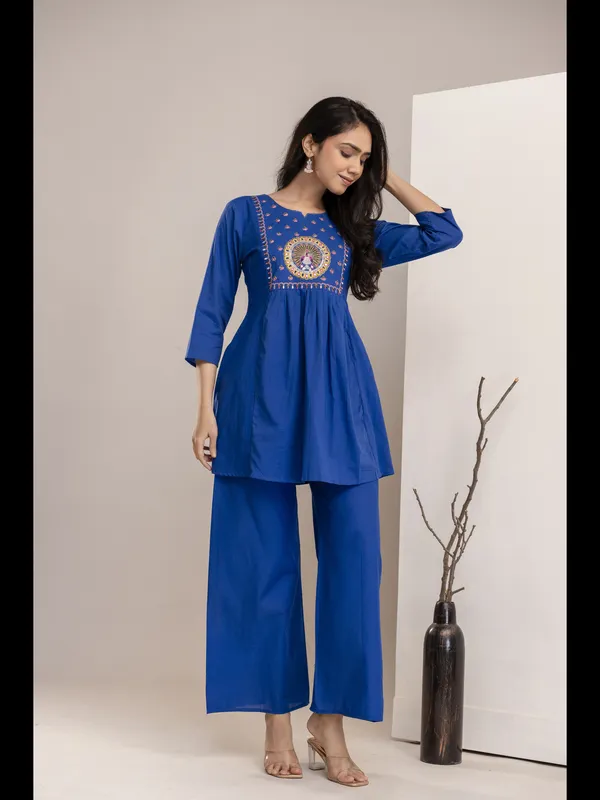 Blue_Solid_Embellished_Co-Ord_Set_For_Women
