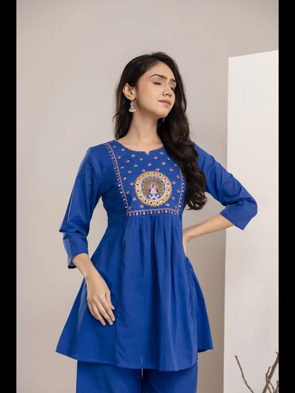 Blue_Solid_Embellished_Co-Ord_Set_For_Women
