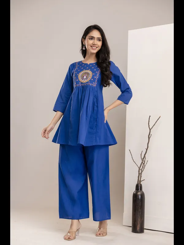 Blue_Solid_Embellished_Co-Ord_Set_For_Women