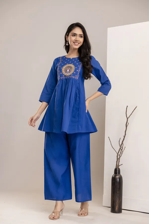 Blue_Solid_Embellished_Co-Ord_Set_For_Women