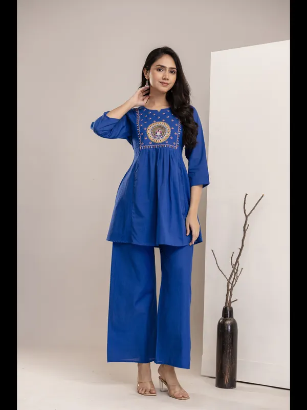 Blue_Solid_Embellished_Co-Ord_Set_For_Women