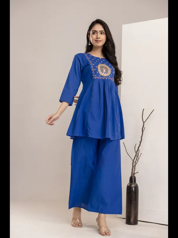 Blue_Solid_Embellished_Co-Ord_Set_For_Women