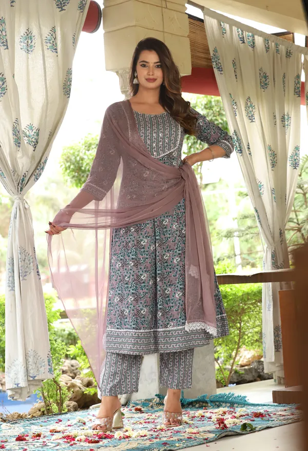 Grey_Anarkali_Rayon_Printed_Embroidered_Kurta_With_Pant_Dupatta