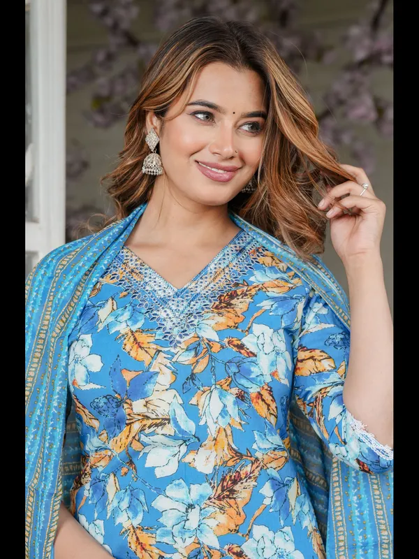 Blue_Straight_Cotton_Printed_Kurta_With_Pant_And_Dupatta