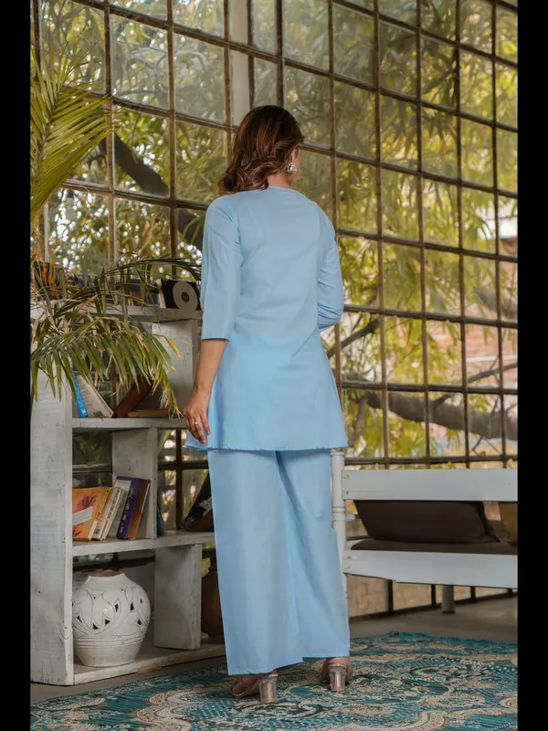 Sky_Blue_Solid_Embellished_Co-Ord_Set_For_Women