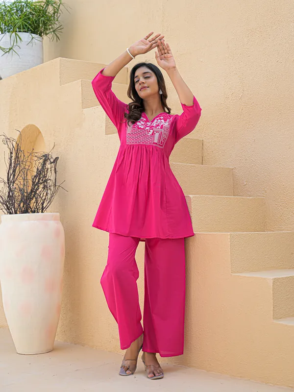 Pink_Solid_Embellished_Co-Ord_Set_For_Women