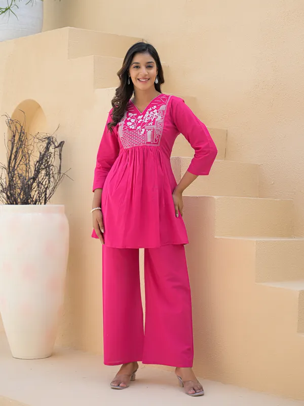 Pink_Solid_Embellished_Co-Ord_Set_For_Women