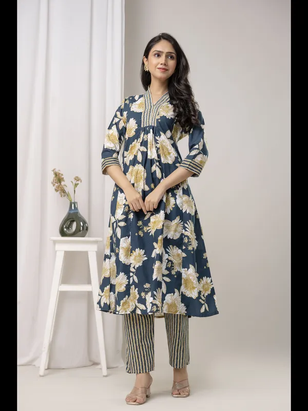 Blue_Printed_Cotton_A-Line_Kurta_With_Pant_And_Dupatta