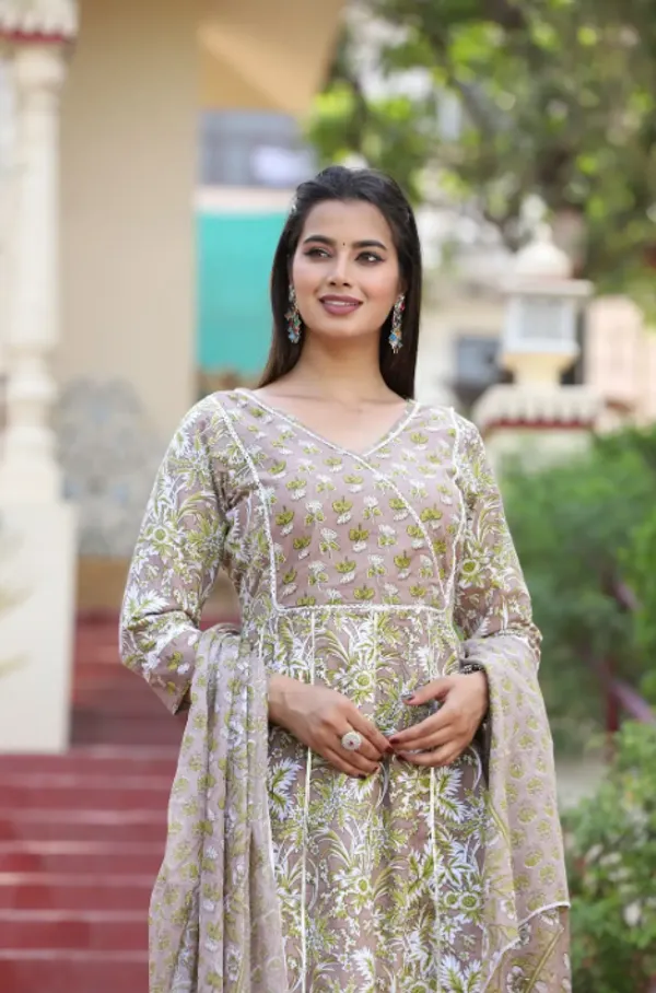 Green_Anarkali_Cotton_Printed_Embroidered_Kurta_With_Pant_Dupatta