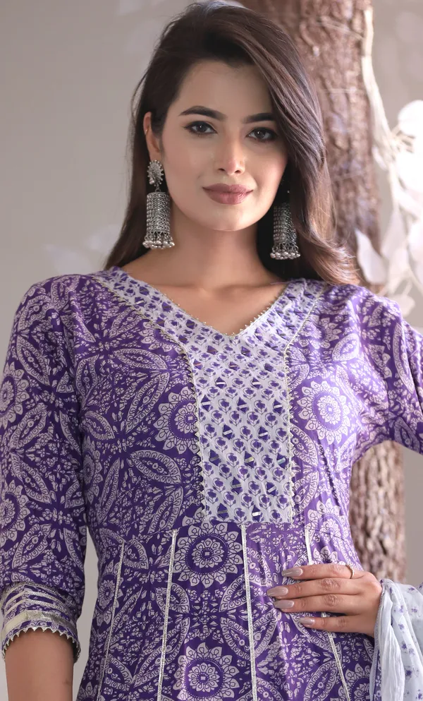 Purple_Anarkali_Cotton_Printed_Embroidered_Kurta_With_Pant_Dupatta